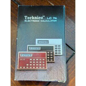 Technico LC 74 Mini Electronic Calculator With Auto Shut Off & Case